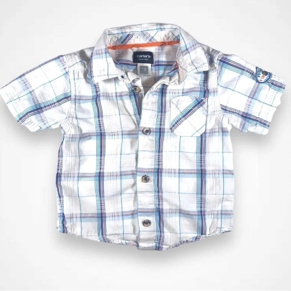 4/$20 Carter’s  Short Sleeve Button Down Shirt